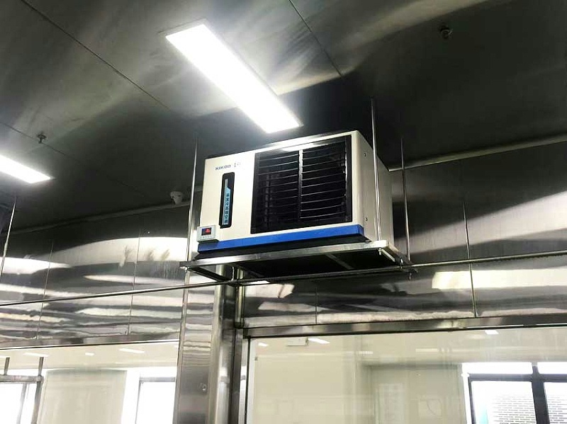 車間降溫，應用蒸發冷省電空調-臥式軸流機組