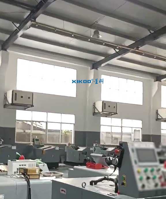 精密加工中心整體制冷降溫，應用蒸發冷省電空調- 臥式射流機組